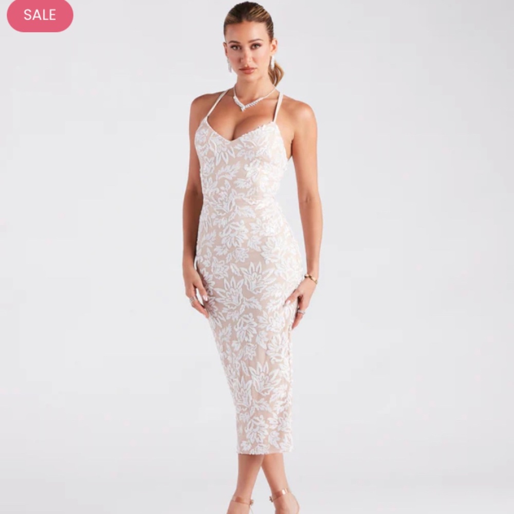 Adora Formal Sequin Midi Dress